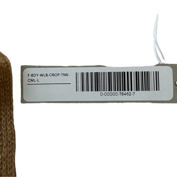 Everlane Cozy Stretch Cropped Knit Tank Camel Brown Size Large NWT - Picture 5 of 7